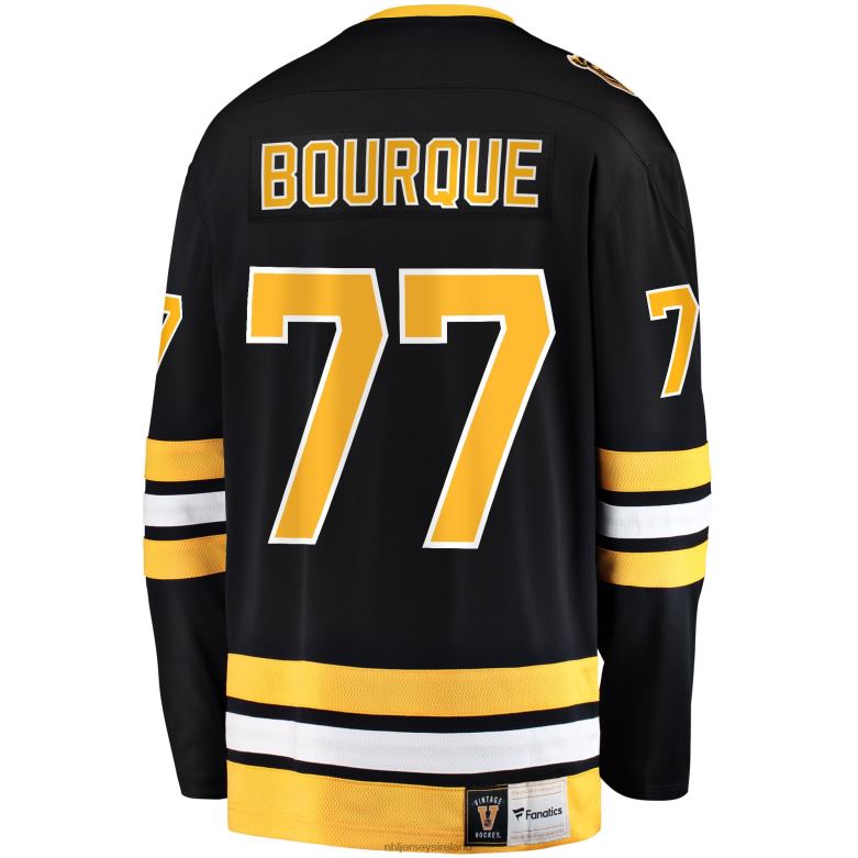 NHL Men Boston Bruins Ray Bourque Fanatics Branded Black Premier Breakaway Retired Player Jersey D002V275 Clothing