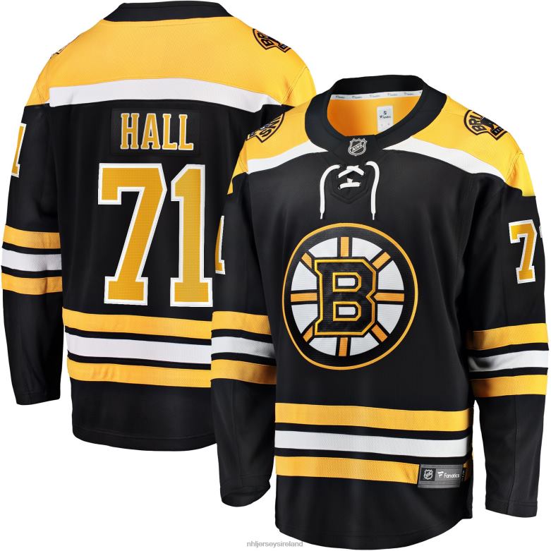 NHL Men Boston Bruins Taylor Hall Fanatics Branded Black 2017/18 Home Breakaway Replica Jersey D002V1367 Clothing