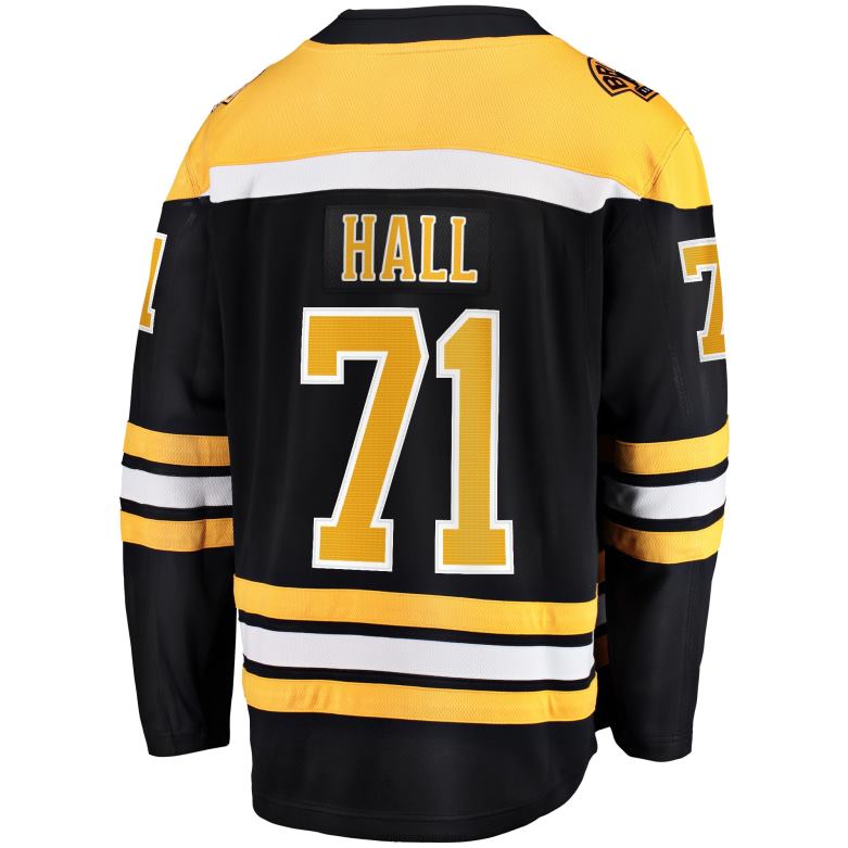 NHL Men Boston Bruins Taylor Hall Fanatics Branded Black 2017/18 Home Breakaway Replica Jersey D002V1367 Clothing