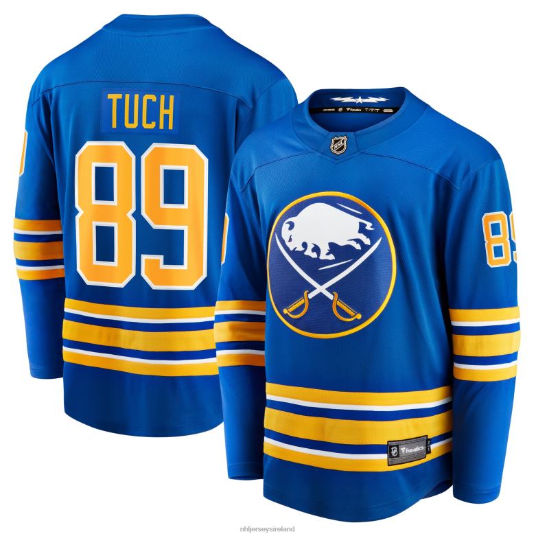 NHL Men Buffalo Sabres Alex Tuch Fanatics Branded Royal Home Breakaway Player Jersey D002V471 Clothing
