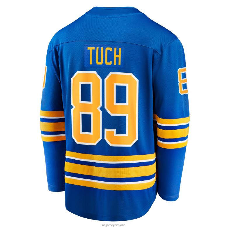 NHL Men Buffalo Sabres Alex Tuch Fanatics Branded Royal Home Breakaway Player Jersey D002V471 Clothing