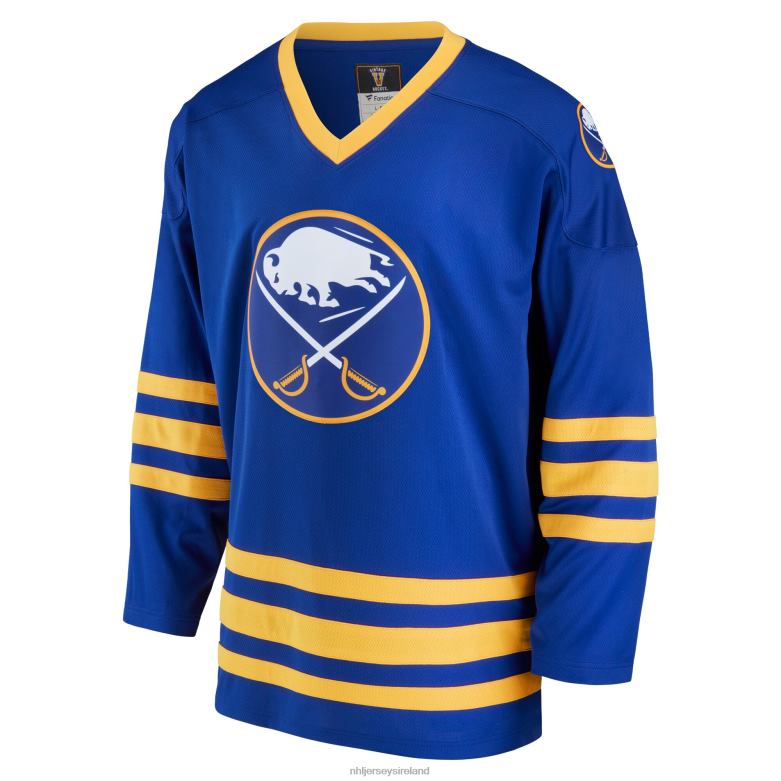 NHL Men Buffalo Sabres Fanatics Branded Royal Premier Breakaway Heritage Jersey D002V465 Clothing
