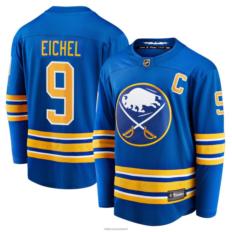 NHL Men Buffalo Sabres Jack Eichel Fanatics Branded Royal Home Premier Breakaway Player Jersey D002V1140 Clothing