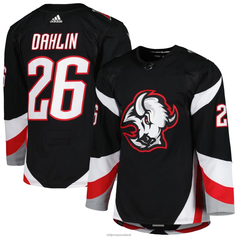 NHL Men Buffalo Sabres Rasmus Dahlin Adidas Black Alternate Authentic Pro Primegreen Player Jersey D002V40 Clothing