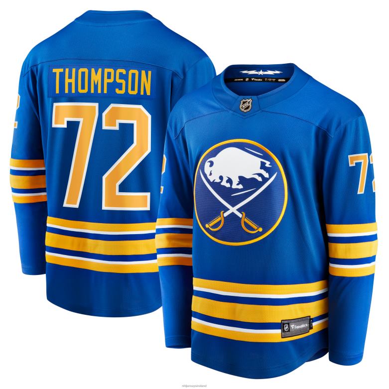 NHL Men Buffalo Sabres Tage Thompson Fanatics Branded Royal Home Breakaway Player Jersey D002V85 Clothing