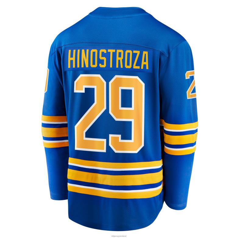 NHL Men Buffalo Sabres Vinnie Hinostroza Fanatics Branded Royal Home Breakaway Player Jersey D002V2257 Clothing