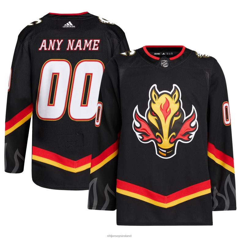 NHL Men Calgary Flames Adidas Black Alternate Primegreen Authentic Pro Custom Jersey D002V1938 Clothing