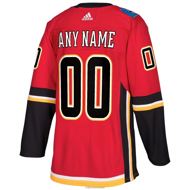 NHL Men Calgary Flames Adidas Red Authentic Custom Jersey D002V2056 Clothing
