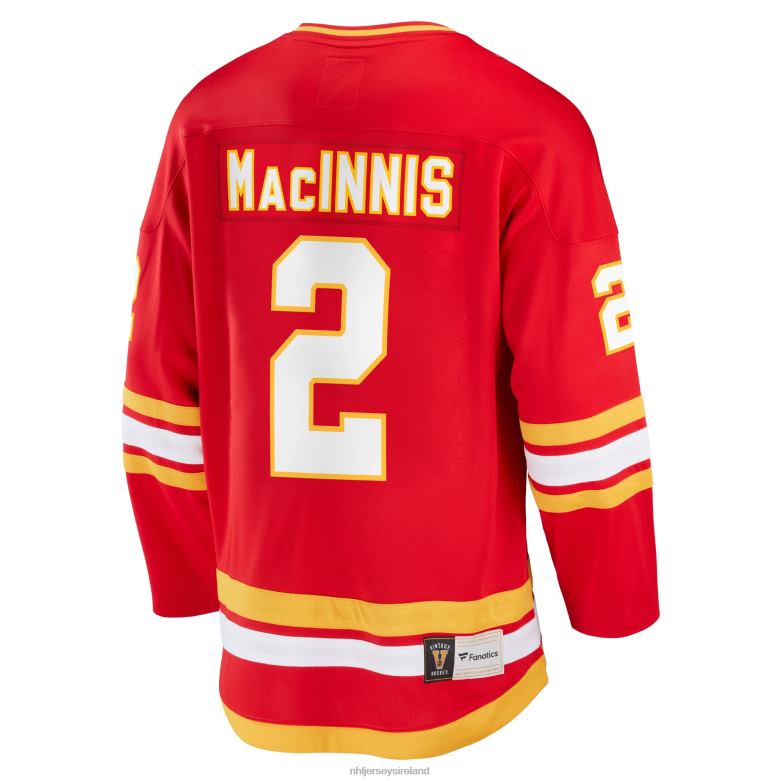NHL Men Calgary Flames Al Macinnis Fanatics Branded Red Breakaway Retired Player Jersey D002V714 Clothing