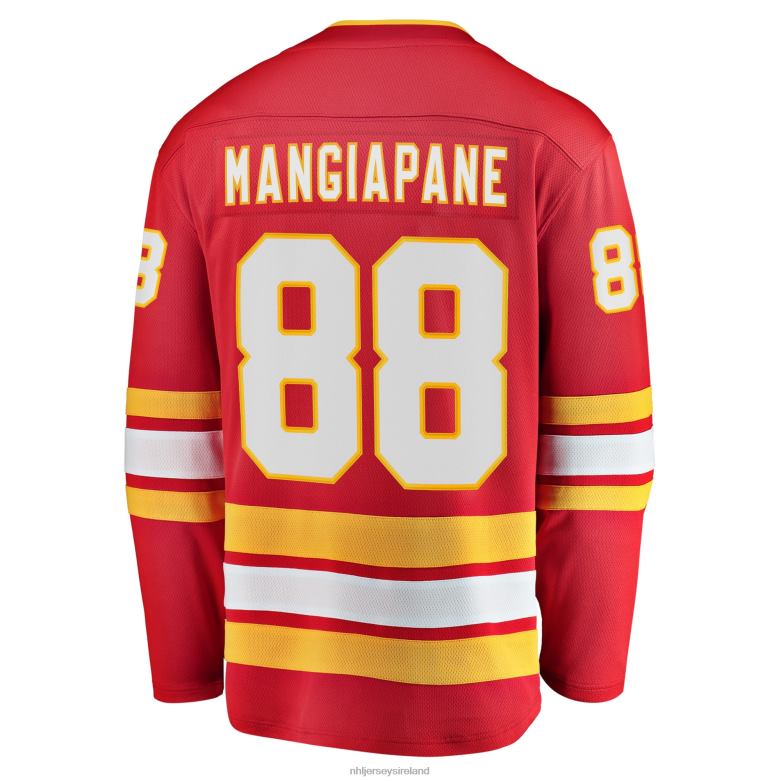 NHL Men Calgary Flames Andrew Mangiapane Fanatics Branded Red Home Breakaway Player Jersey D002V1073 Clothing