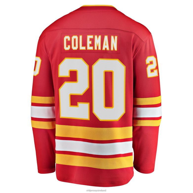 NHL Men Calgary Flames Blake Coleman Fanatics Branded Red Home Breakaway Player Jersey D002V1867 Clothing
