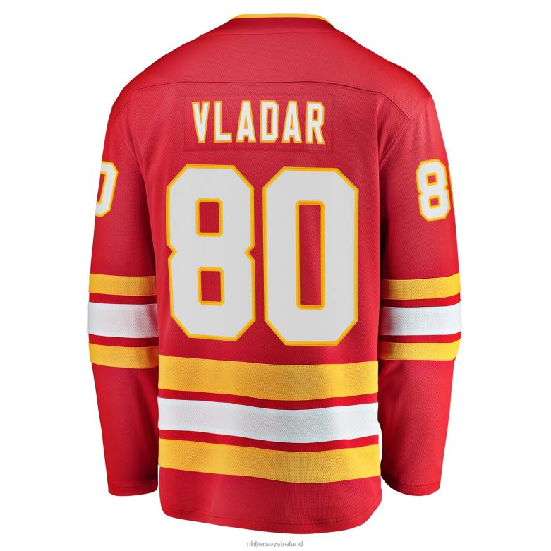 NHL Men Calgary Flames Daniel Vladar Fanatics Branded Red Home Breakaway Player Jersey D002V1876 Clothing