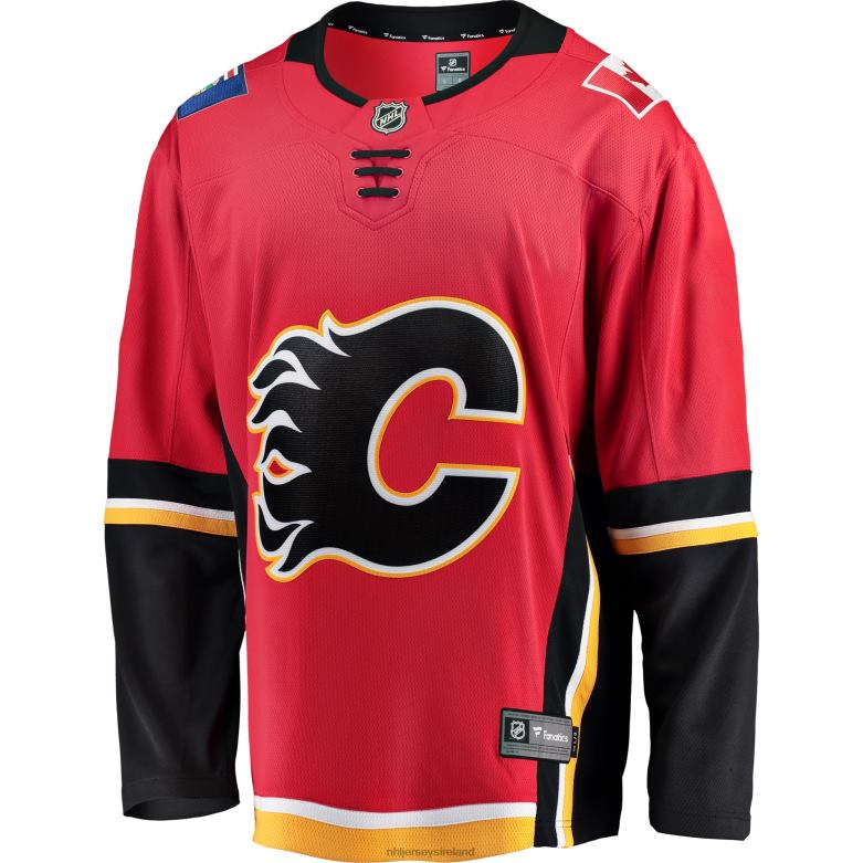 NHL Men Calgary Flames Fanatics Branded Red/Black Premier Breakaway Alternate Jersey D002V1637 Clothing