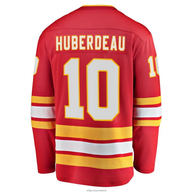 NHL Men Calgary Flames Jonathan Huberdeau Fanatics Branded Red Home Breakaway Player Jersey D002V1356 Clothing
