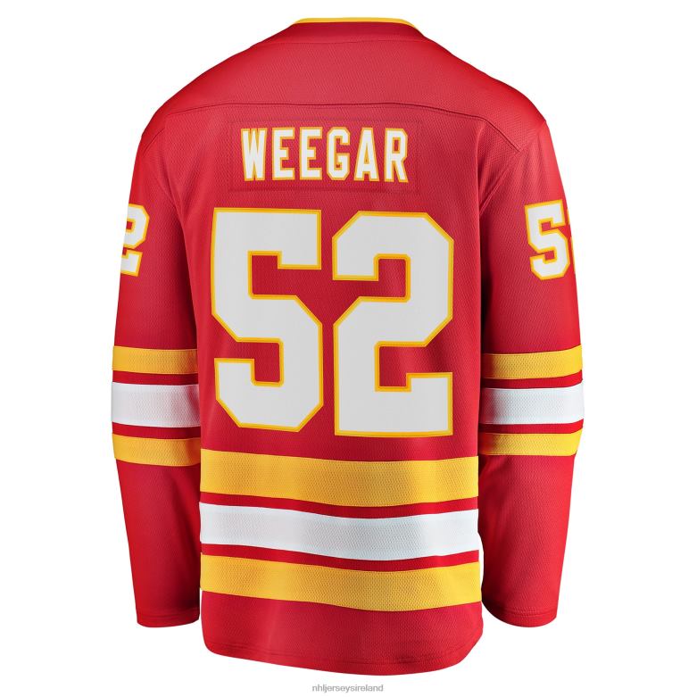 NHL Men Calgary Flames Mackenzie Weegar Fanatics Branded Red Home Breakaway Player Jersey D002V1830 Clothing