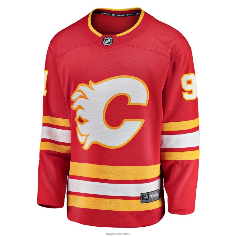NHL Men Calgary Flames Nazem Kadri Fanatics Branded Red Home Breakaway Player Jersey D002V1025 Clothing