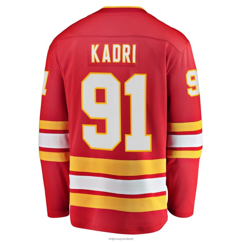 NHL Men Calgary Flames Nazem Kadri Fanatics Branded Red Home Breakaway Player Jersey D002V1025 Clothing