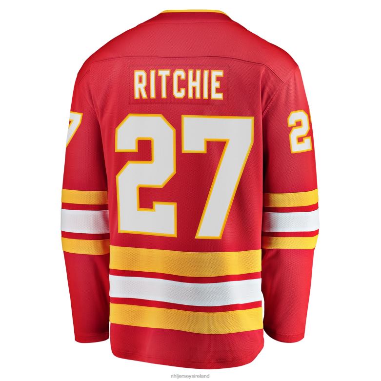 NHL Men Calgary Flames Nick Ritchie Fanatics Branded Red Home Breakaway Jersey D002V1914 Clothing