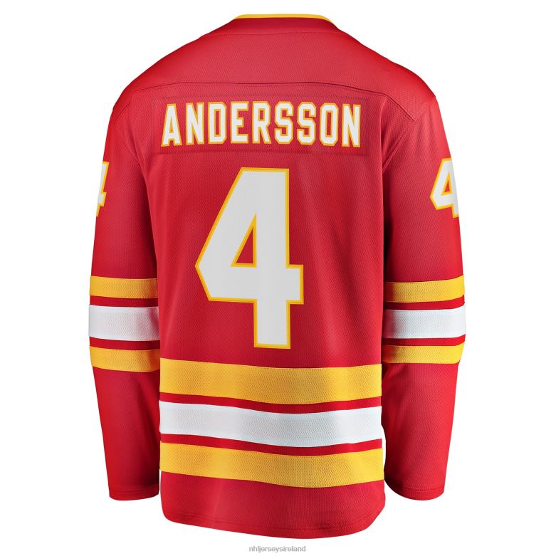 NHL Men Calgary Flames Rasmus Andersson Fanatics Branded Red Home Team Breakaway Player Jersey D002V1633 Clothing
