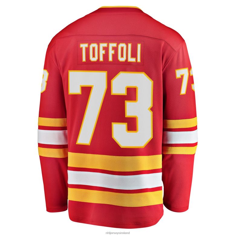 NHL Men Calgary Flames Tyler Toffoli Fanatics Branded Red Home Breakaway Player Jersey D002V1322 Clothing