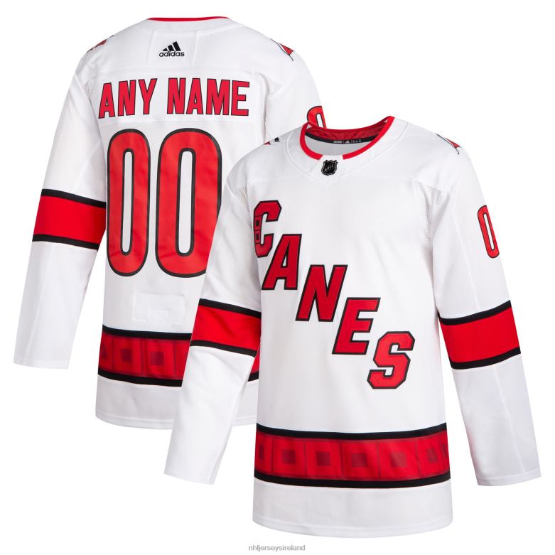 NHL Men Carolina Hurricanes Adidas White 2020/21 Away Custom Authentic Jersey D002V2264 Clothing