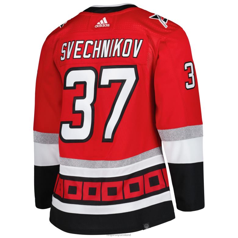 NHL Men Carolina Hurricanes Andrei Svechnikov Adidas Red 25Th Anniversary Authentic Pro Primegreen Player Jersey D002V425 Clothing