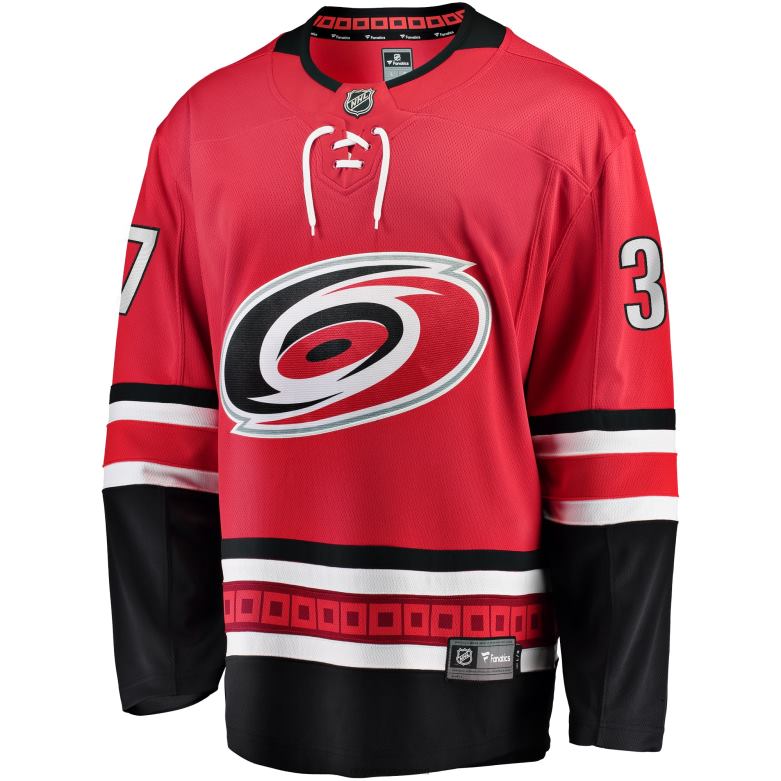 NHL Men Carolina Hurricanes Andrei Svechnikov Fanatics Branded Red Home Premier Breakaway Player Jersey D002V120 Clothing