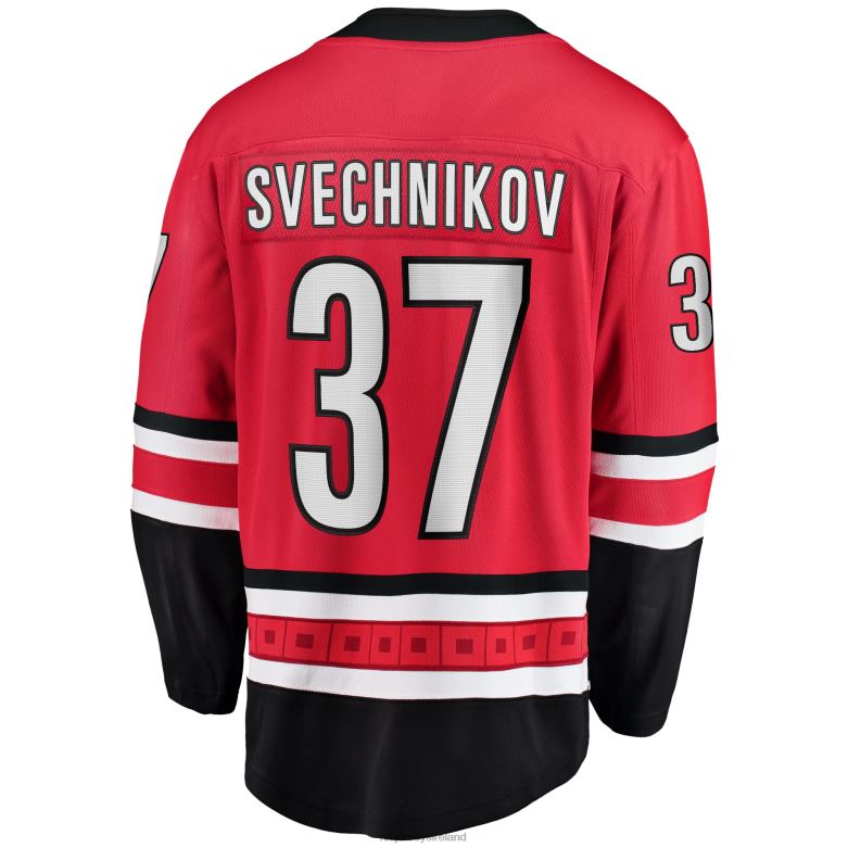 NHL Men Carolina Hurricanes Andrei Svechnikov Fanatics Branded Red Home Premier Breakaway Player Jersey D002V120 Clothing