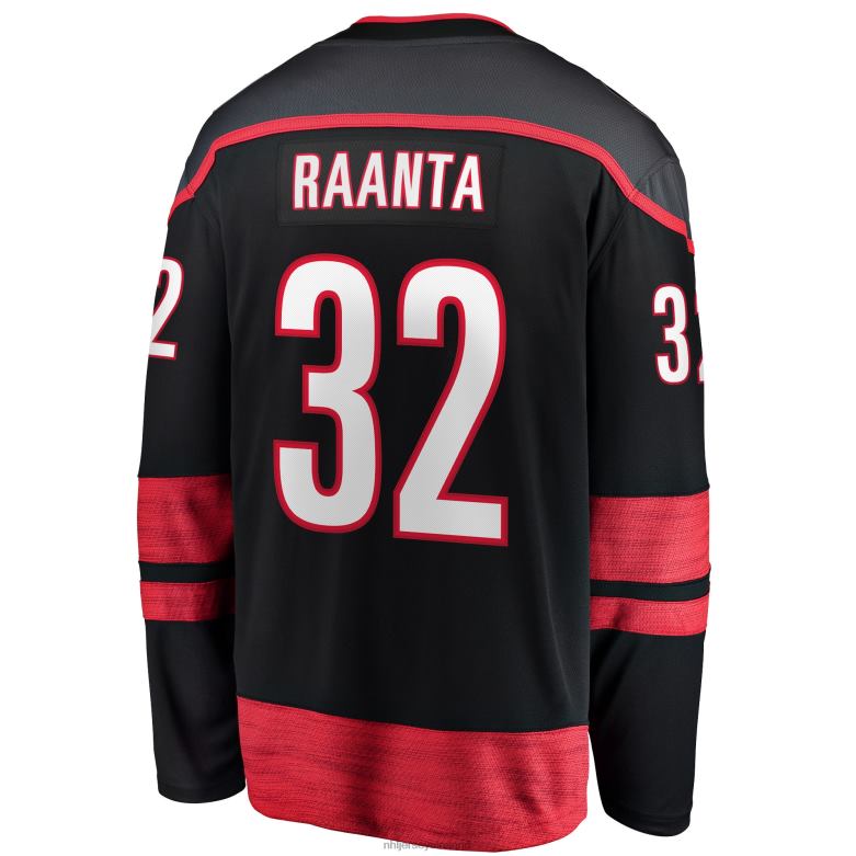 NHL Men Carolina Hurricanes Antti Raanta Fanatics Branded Black Home Breakaway Player Jersey D002V1146 Clothing