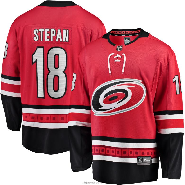 NHL Men Carolina Hurricanes Derek Stepan Fanatics Branded Red Home Breakaway Player Jersey D002V2365 Clothing