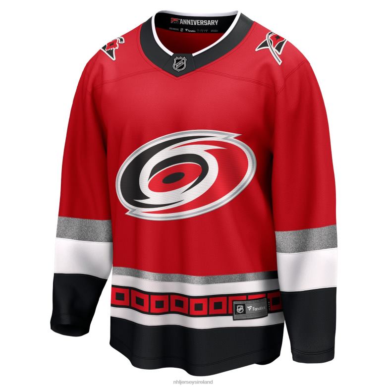 NHL Men Carolina Hurricanes Fanatics Branded Red 25Th Anniversary Premier Breakaway Blank Jersey D002V815 Clothing