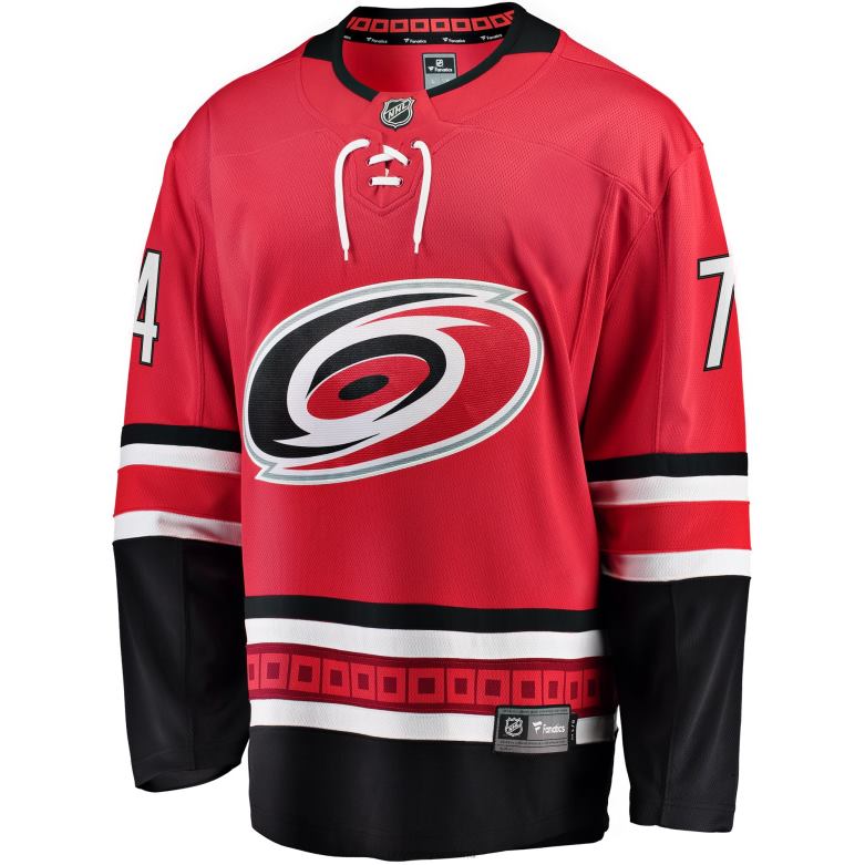 NHL Men Carolina Hurricanes Jaccob Slavin Fanatics Branded Red Breakaway Player Jersey D002V2172 Clothing