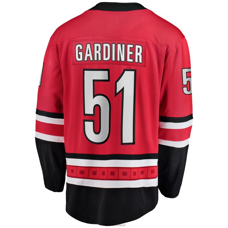 NHL Men Carolina Hurricanes Jake Gardiner Fanatics Branded Red Home Breakaway Player Jersey D002V1872 Clothing