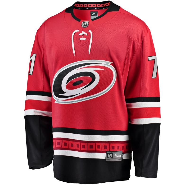 NHL Men Carolina Hurricanes Jesper Fast Fanatics Branded Red Home Breakaway Jersey D002V1871 Clothing