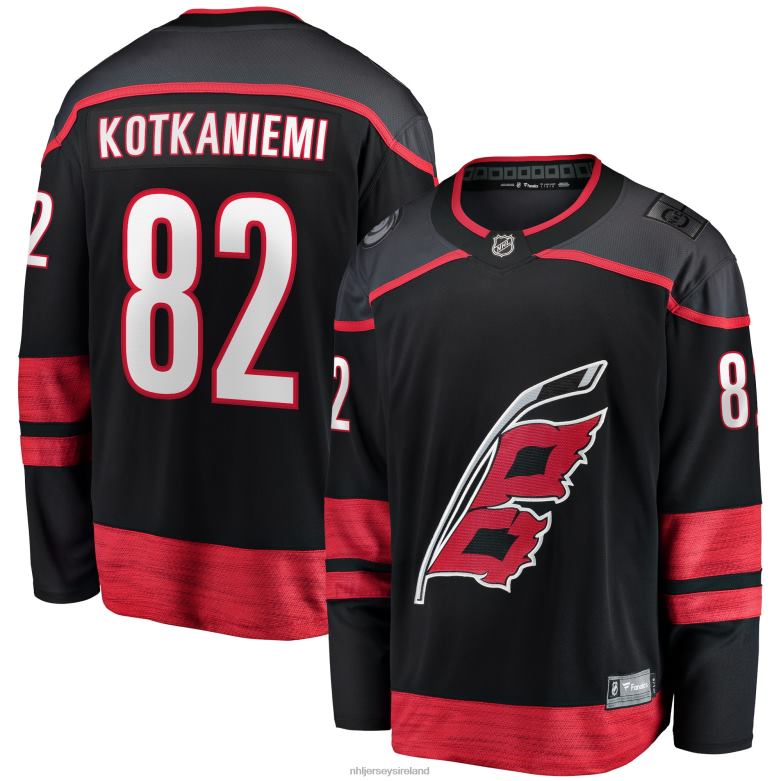 NHL Men Carolina Hurricanes Jesperi Kotkaniemi Fanatics Branded Black Home Breakaway Player Jersey D002V729 Clothing