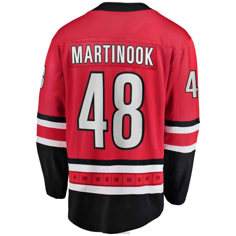NHL Men Carolina Hurricanes Jordan Martinook Fanatics Branded Red Home Breakaway Player Jersey D002V1354 Clothing