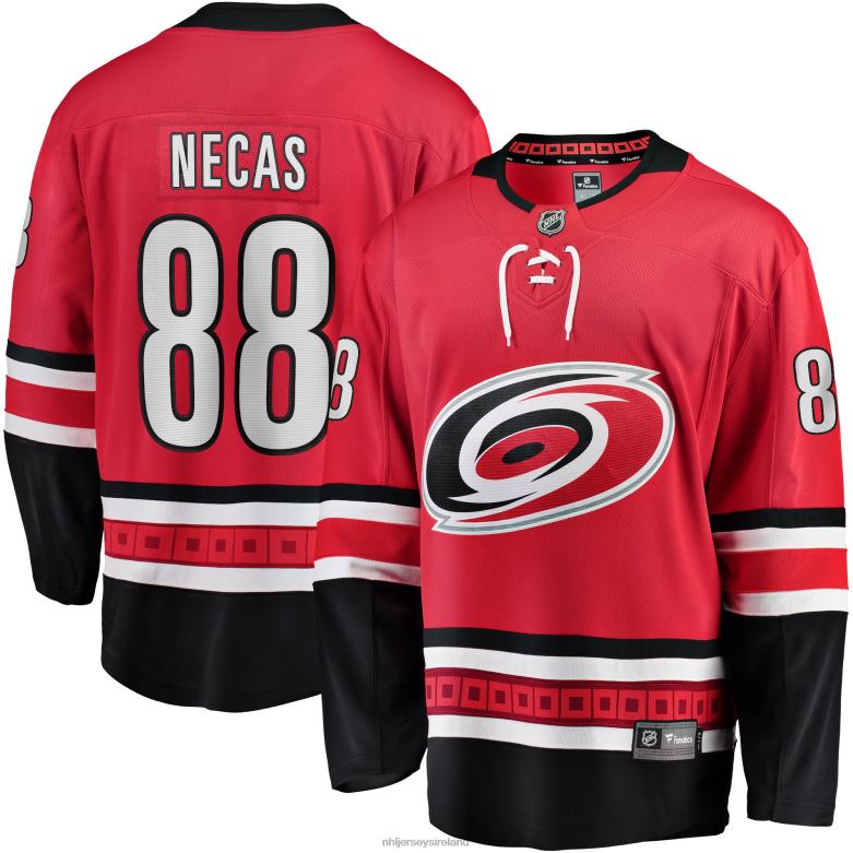NHL Men Carolina Hurricanes Martin Necas Fanatics Branded Red Home Breakaway Player Jersey D002V1608 Clothing