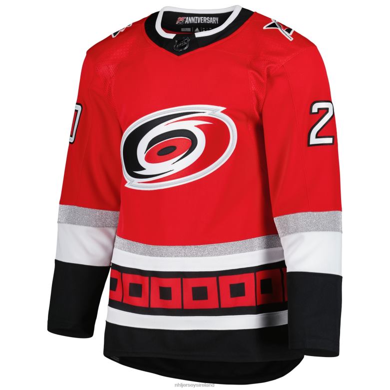NHL Men Carolina Hurricanes Sebastian Aho Adidas Red 25Th Anniversary Authentic Pro Primegreen Player Jersey D002V529 Clothing