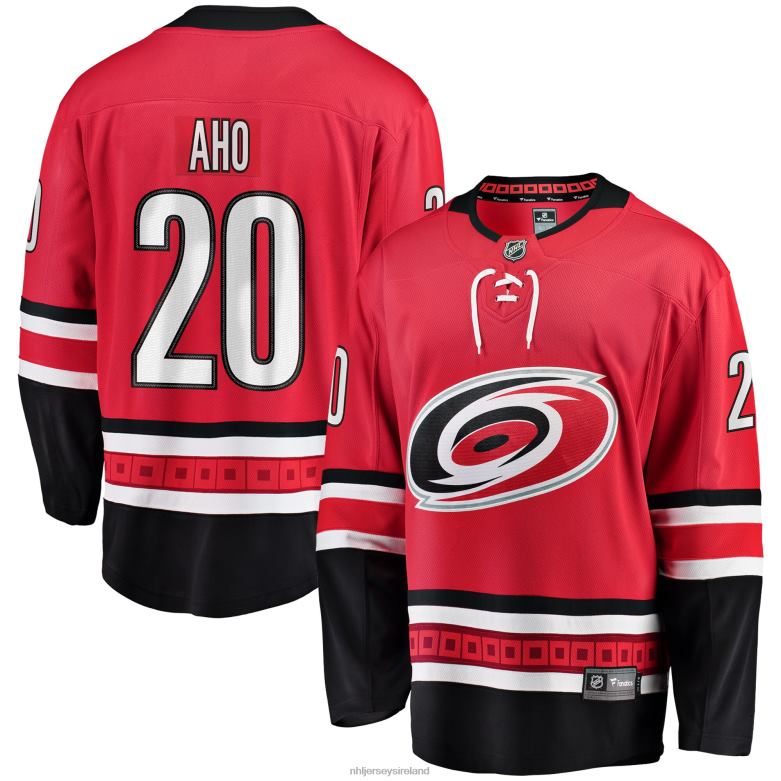 NHL Men Carolina Hurricanes Sebastian Aho Fanatics Branded Red Breakaway Player Jersey D002V1158 Clothing