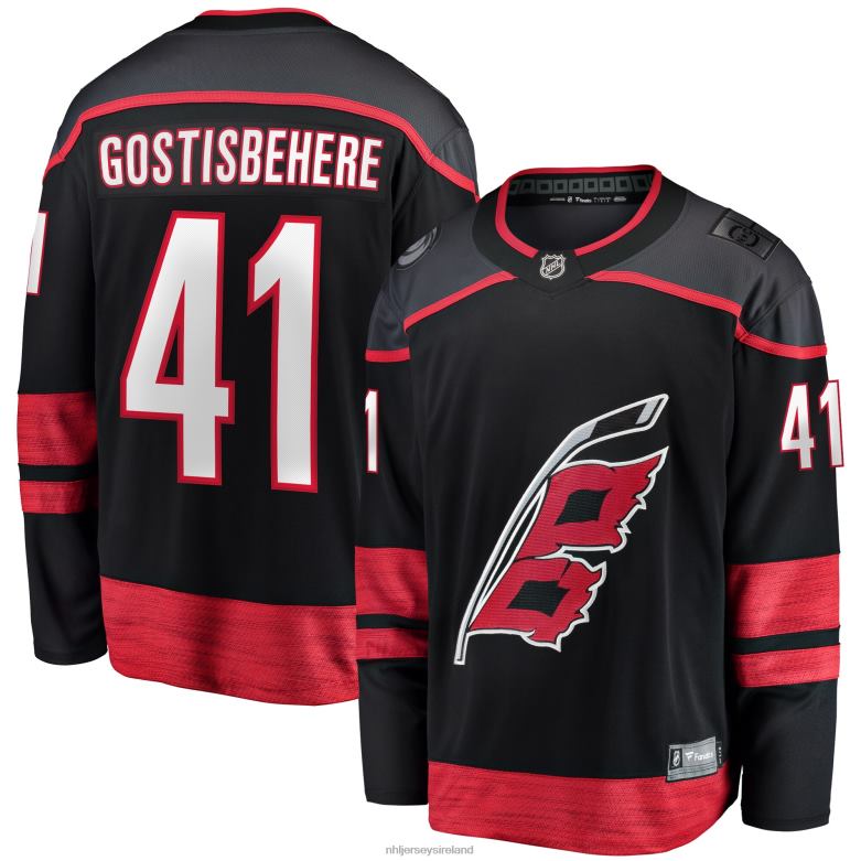 NHL Men Carolina Hurricanes Shayne Gostisbehere Fanatics Branded Black Home Breakaway Jersey D002V630 Clothing