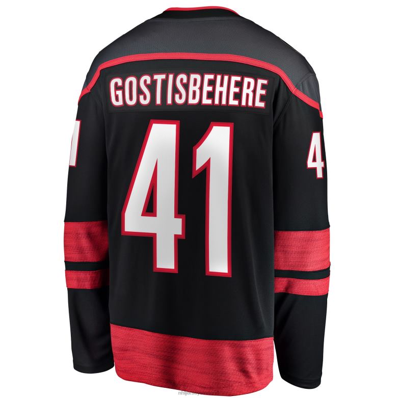 NHL Men Carolina Hurricanes Shayne Gostisbehere Fanatics Branded Black Home Breakaway Jersey D002V630 Clothing