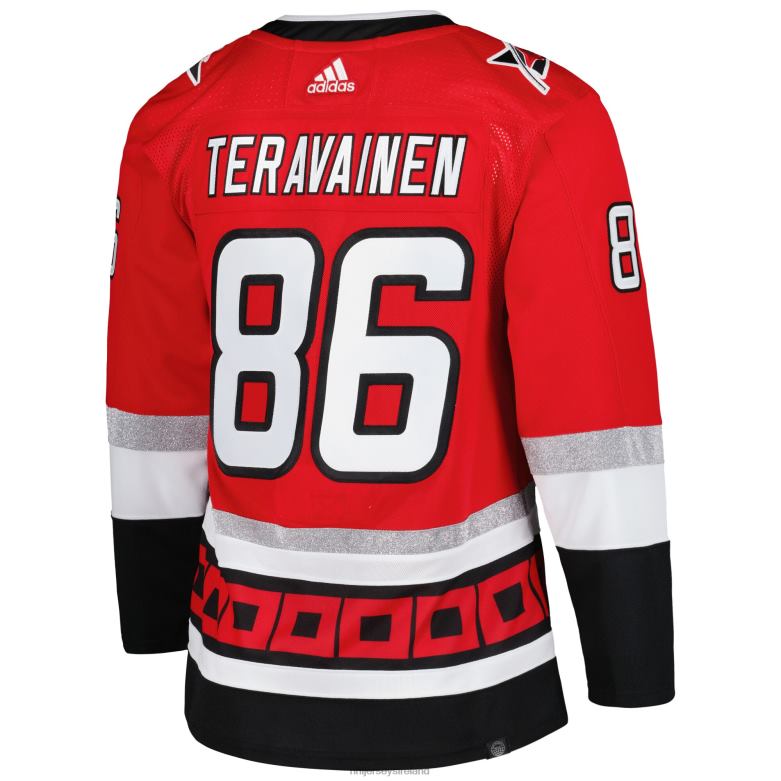 NHL Men Carolina Hurricanes Teuvo Teravainen Adidas Red 25Th Anniversary Authentic Pro Primegreen Player Jersey D002V885 Clothing