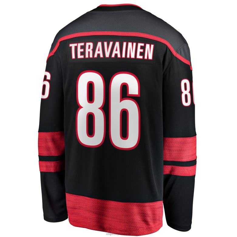 NHL Men Carolina Hurricanes Teuvo Teravainen Fanatics Branded Black Home Breakaway Player Jersey D002V1101 Clothing