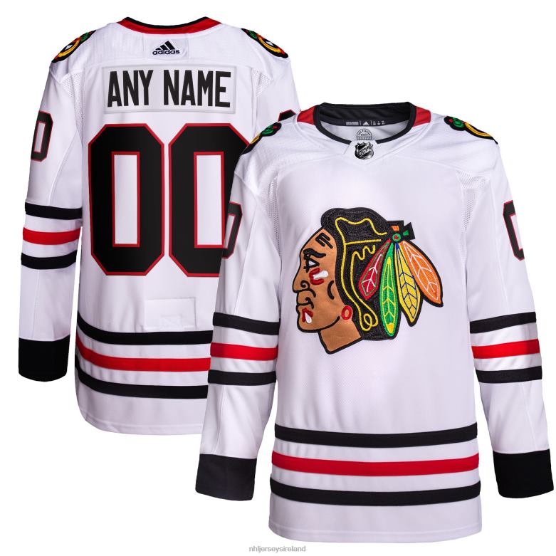 NHL Men Chicago Blackhawks Adidas White Away Primegreen Authentic Pro Custom Jersey D002V2014 Clothing