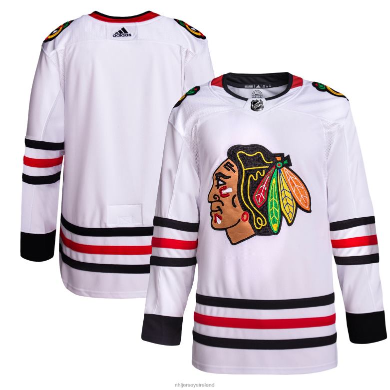 NHL Men Chicago Blackhawks Adidas White Away Primegreen Authentic Pro Jersey D002V1333 Clothing