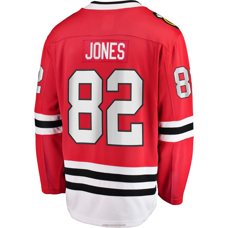 NHL Men Chicago Blackhawks Caleb Jones Fanatics Branded Red Breakaway Player Jersey D002V2209 Clothing
