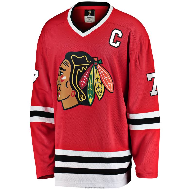 NHL Men Chicago Blackhawks Chris Chelios Fanatics Branded Red Premier Breakaway Retired Player Jersey D002V184 Clothing