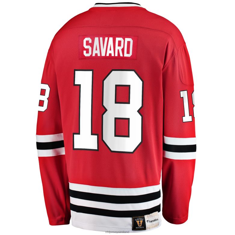 NHL Men Chicago Blackhawks Denis Savard Fanatics Branded Red Premier Breakaway Retired Player Jersey D002V1015 Clothing