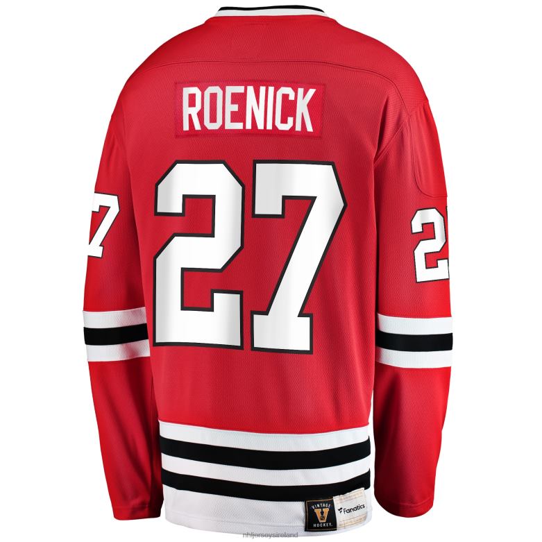 NHL Men Chicago Blackhawks Jeremy Roenick Fanatics Branded Red Premier Breakaway Retired Player Jersey D002V652 Clothing