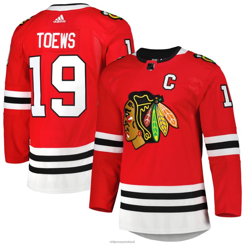 NHL Men Chicago Blackhawks Jonathan Toews Adidas Red Captain Patch Home Primegreen Authentic Pro Player Jersey D002V181 Clothing